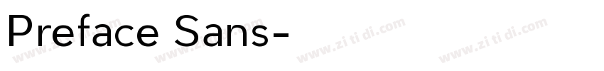 Preface Sans字体转换